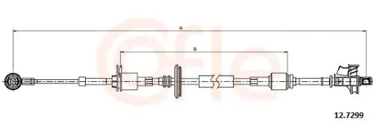 Seilzug, Schaltgetriebe COFLE 12.7299 Bild Seilzug, Schaltgetriebe COFLE 12.7299