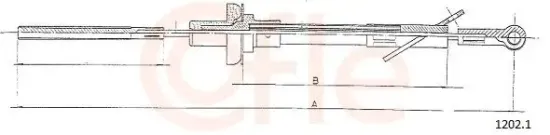 Seilzug, Kupplungsbetätigung COFLE 1202.1 Bild Seilzug, Kupplungsbetätigung COFLE 1202.1