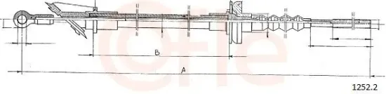 Seilzug, Kupplungsbetätigung COFLE 1252.2 Bild Seilzug, Kupplungsbetätigung COFLE 1252.2