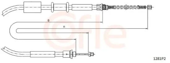 Seilzug, Feststellbremse hinten links COFLE 1281P2 Bild Seilzug, Feststellbremse hinten links COFLE 1281P2