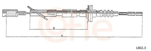 Seilzug, Kupplungsbetätigung COFLE 1402.3