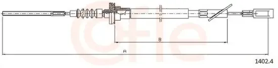 Seilzug, Kupplungsbetätigung COFLE 1402.4 Bild Seilzug, Kupplungsbetätigung COFLE 1402.4