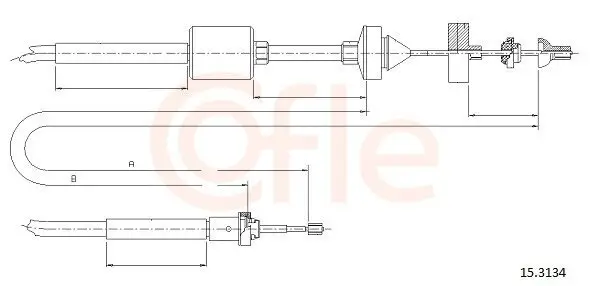 Seilzug, Kupplungsbetätigung COFLE 15.3134