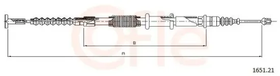 Seilzug, Feststellbremse hinten links COFLE 1651.21 Bild Seilzug, Feststellbremse hinten links COFLE 1651.21