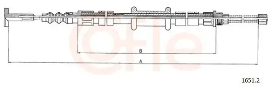 Seilzug, Feststellbremse hinten links COFLE 1651.2 Bild Seilzug, Feststellbremse hinten links COFLE 1651.2