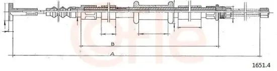 Seilzug, Feststellbremse hinten links COFLE 1651.4 Bild Seilzug, Feststellbremse hinten links COFLE 1651.4