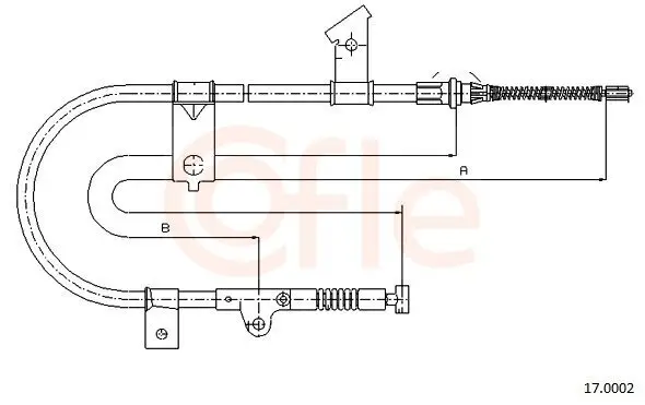 Seilzug, Feststellbremse hinten links COFLE 17.0002