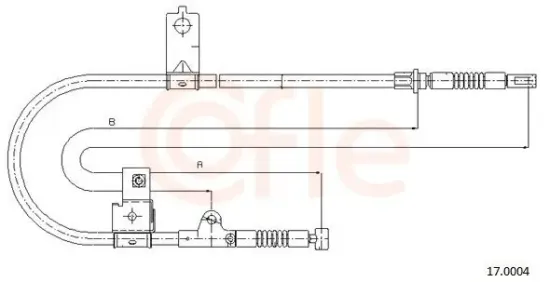 Seilzug, Feststellbremse hinten rechts COFLE 17.0004 Bild Seilzug, Feststellbremse hinten rechts COFLE 17.0004