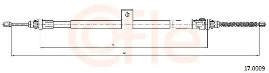 Seilzug, Feststellbremse hinten rechts COFLE 17.0009 Bild Seilzug, Feststellbremse hinten rechts COFLE 17.0009