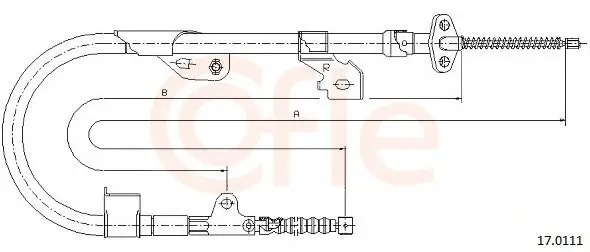 Seilzug, Feststellbremse hinten rechts COFLE 17.0111