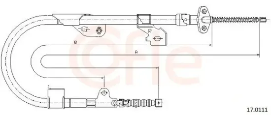 Seilzug, Feststellbremse hinten rechts COFLE 17.0111 Bild Seilzug, Feststellbremse hinten rechts COFLE 17.0111