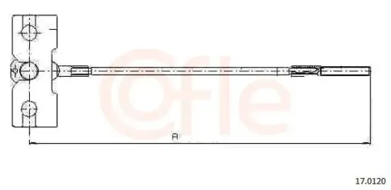 Seilzug, Feststellbremse vorne COFLE 17.0120 Bild Seilzug, Feststellbremse vorne COFLE 17.0120