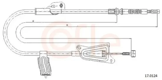 Seilzug, Feststellbremse hinten links COFLE 17.0124 Bild Seilzug, Feststellbremse hinten links COFLE 17.0124