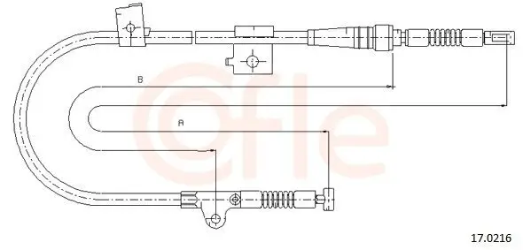 Seilzug, Feststellbremse hinten links COFLE 17.0216