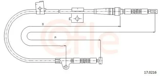 Seilzug, Feststellbremse hinten links COFLE 17.0216 Bild Seilzug, Feststellbremse hinten links COFLE 17.0216
