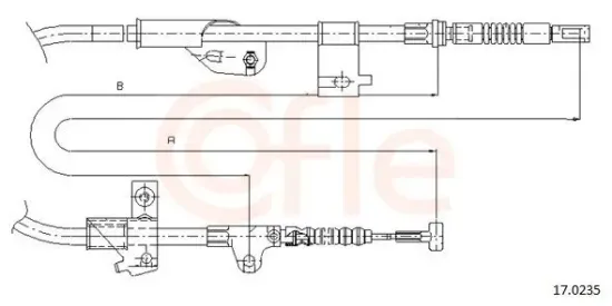 Seilzug, Feststellbremse hinten rechts COFLE 17.0235 Bild Seilzug, Feststellbremse hinten rechts COFLE 17.0235