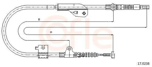 Seilzug, Feststellbremse hinten links COFLE 17.0238