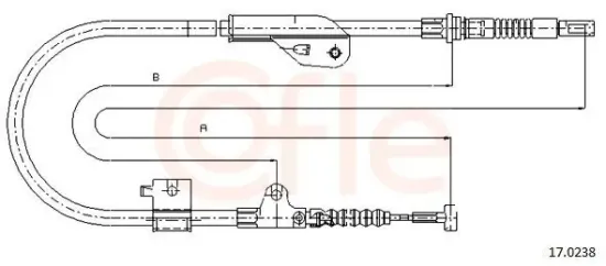 Seilzug, Feststellbremse hinten links COFLE 17.0238 Bild Seilzug, Feststellbremse hinten links COFLE 17.0238
