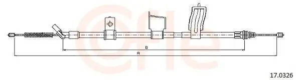 Seilzug, Feststellbremse hinten rechts COFLE 17.0326