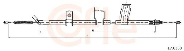 Seilzug, Feststellbremse hinten rechts COFLE 17.0330