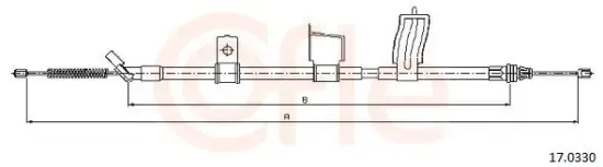 Seilzug, Feststellbremse hinten rechts COFLE 17.0330 Bild Seilzug, Feststellbremse hinten rechts COFLE 17.0330