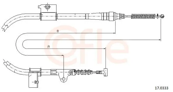 Seilzug, Feststellbremse hinten links COFLE 17.0333