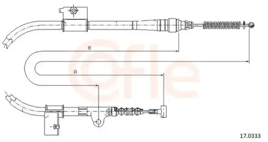 Seilzug, Feststellbremse hinten links COFLE 17.0333 Bild Seilzug, Feststellbremse hinten links COFLE 17.0333