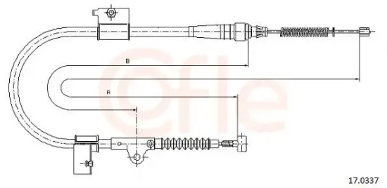 Seilzug, Feststellbremse hinten links COFLE 17.0337 Bild Seilzug, Feststellbremse hinten links COFLE 17.0337