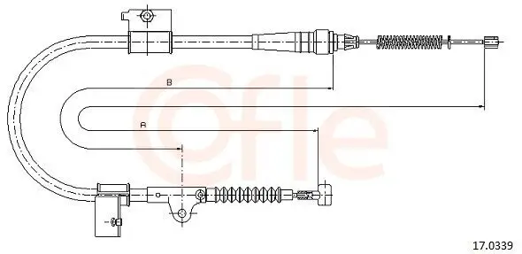 Seilzug, Feststellbremse hinten links COFLE 17.0339