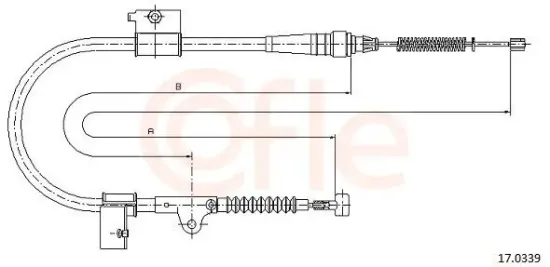 Seilzug, Feststellbremse hinten links COFLE 17.0339 Bild Seilzug, Feststellbremse hinten links COFLE 17.0339