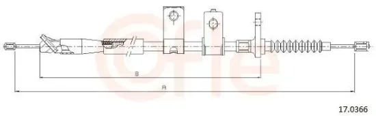 Seilzug, Feststellbremse hinten links COFLE 17.0366 Bild Seilzug, Feststellbremse hinten links COFLE 17.0366