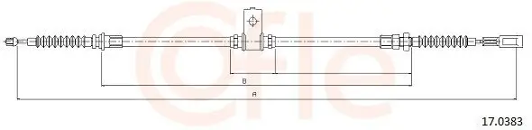 Seilzug, Feststellbremse hinten links COFLE 17.0383