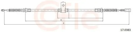 Seilzug, Feststellbremse hinten links COFLE 17.0383 Bild Seilzug, Feststellbremse hinten links COFLE 17.0383
