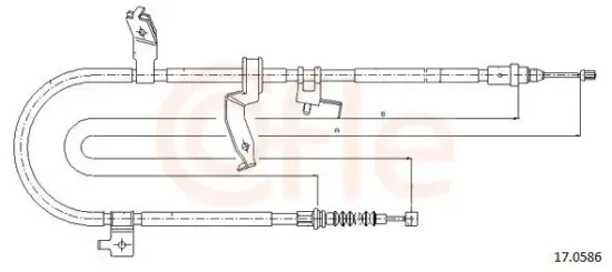 Seilzug, Feststellbremse hinten links COFLE 17.0586 Bild Seilzug, Feststellbremse hinten links COFLE 17.0586