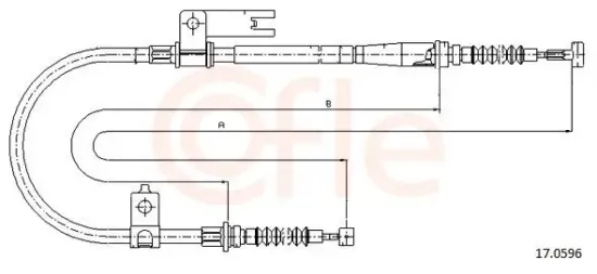 Seilzug, Feststellbremse hinten links COFLE 17.0596 Bild Seilzug, Feststellbremse hinten links COFLE 17.0596