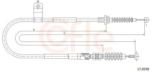 Seilzug, Feststellbremse hinten links COFLE 17.0598