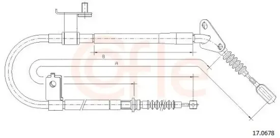 Seilzug, Feststellbremse hinten rechts COFLE 17.0678 Bild Seilzug, Feststellbremse hinten rechts COFLE 17.0678