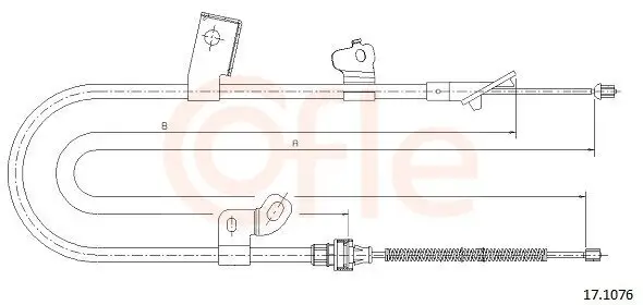 Seilzug, Feststellbremse hinten links COFLE 17.1076