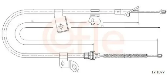 Seilzug, Feststellbremse hinten rechts COFLE 17.1077 Bild Seilzug, Feststellbremse hinten rechts COFLE 17.1077