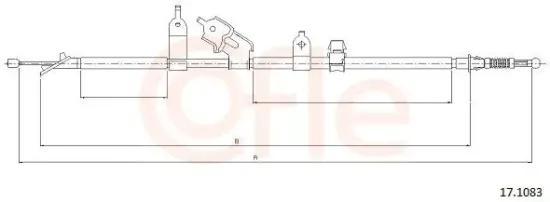 Seilzug, Feststellbremse hinten rechts COFLE 17.1083 Bild Seilzug, Feststellbremse hinten rechts COFLE 17.1083