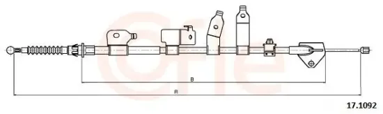 Seilzug, Feststellbremse hinten rechts COFLE 17.1092 Bild Seilzug, Feststellbremse hinten rechts COFLE 17.1092