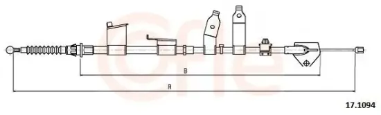 Seilzug, Feststellbremse hinten rechts COFLE 17.1094 Bild Seilzug, Feststellbremse hinten rechts COFLE 17.1094