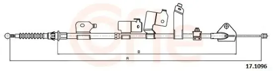 Seilzug, Feststellbremse hinten links COFLE 17.1096 Bild Seilzug, Feststellbremse hinten links COFLE 17.1096