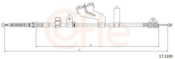 Seilzug, Feststellbremse hinten links COFLE 17.1100