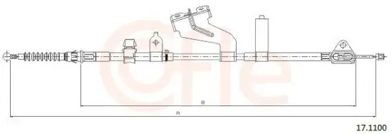 Seilzug, Feststellbremse hinten links COFLE 17.1100 Bild Seilzug, Feststellbremse hinten links COFLE 17.1100