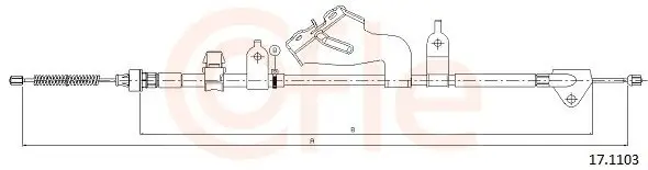 Seilzug, Feststellbremse hinten rechts COFLE 17.1103