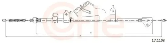 Seilzug, Feststellbremse hinten rechts COFLE 17.1103 Bild Seilzug, Feststellbremse hinten rechts COFLE 17.1103