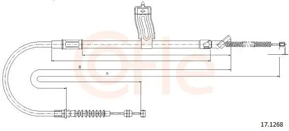 Seilzug, Feststellbremse hinten links COFLE 17.1268