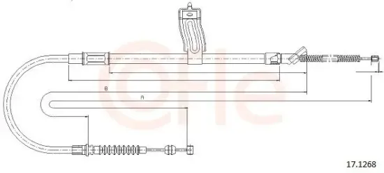 Seilzug, Feststellbremse hinten links COFLE 17.1268 Bild Seilzug, Feststellbremse hinten links COFLE 17.1268