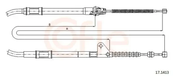 Seilzug, Feststellbremse hinten links COFLE 17.1413 Bild Seilzug, Feststellbremse hinten links COFLE 17.1413